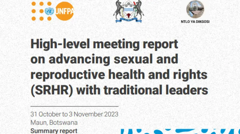 High-level meeting report on advancing sexual and reproductive health and rights (SRHR) with traditional leaders