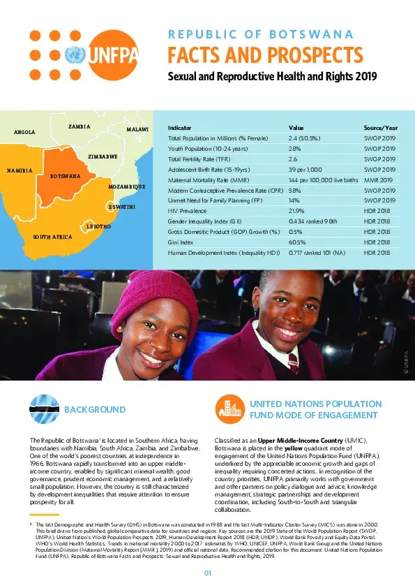 Republic of Botswana: Facts and Prospects